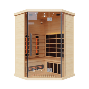 KOVE Corner Full Spectrum Infrared Sauna – 3–4 Person