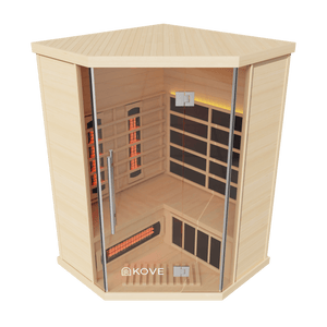 KOVE Corner Full Spectrum Infrared Sauna – 3–4 Person