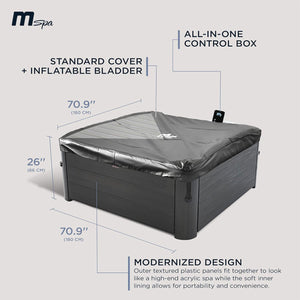 KOVE x MSpa OSLO 6 Person Hot Tub | WiFi Spa with Hydro Jets & LED Lighting
