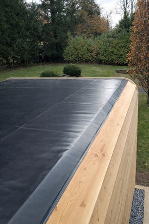 KOVE Cube Sauna 5–6 Person Outdoor Sauna – Premium Spruce Wood, 8kW Heater, Modern Cube Design