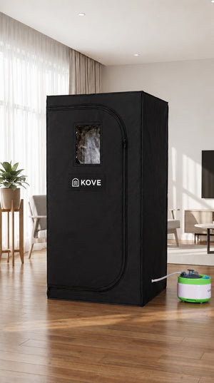 KOVE Portable Steam Sauna Tent | Home Steam Sauna with 4L Steamer & Chair