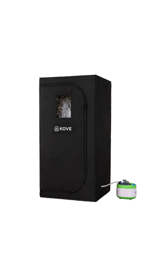 KOVE Portable Steam Sauna Tent | Home Steam Sauna with 4L Steamer & Chair