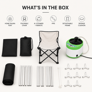 KOVE Portable Steam Sauna Tent | Home Steam Sauna with 4L Steamer & Chair
