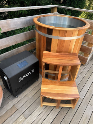 KOVE Cedar Ice Bath – Upright Cold Plunge - Kove
