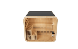 KOVE Cube Sauna 5–6 Person Outdoor Sauna – Premium Spruce Wood, 8kW Harvia Heater, Modern Cube Design - Kove