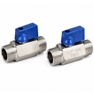 KOVE Ice Bath Isolation Stop Valve Set | 5-Inch Male-to-Male Chiller Connectors - Kove