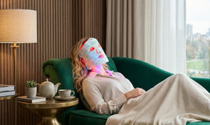 KOVE Red & Infrared LED Facial Mask – Multi-Wavelength Light Therapy with Cold Pack