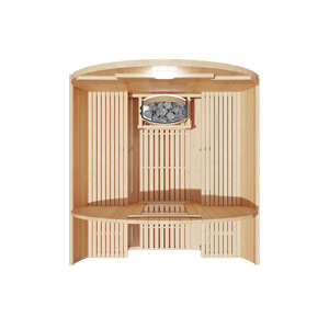 KOVE Outdoor Barrel Sauna – 3–4 Person Garden Sauna with 6kW Harvia Electric Heater - Kove