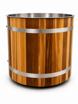 KOVE Oval Cedar Ice Bath – Reclined Cold Plunge - Kove