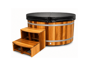 KOVE Oval Cedar Ice Bath – Reclined Cold Plunge - Kove