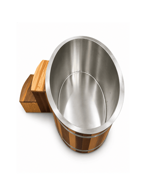 KOVE Oval Cedar Ice Bath – Reclined Cold Plunge - Kove