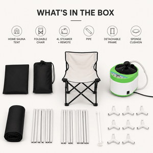 KOVE Portable Steam Sauna Tent | Home Steam Sauna with 4L Steamer & Chair - Kove