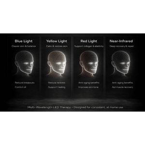 KOVE Red & Infrared LED Facial Mask – Multi-Wavelength Light Therapy with Cold Pack - Kove