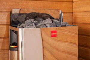 KOVE x Harvia The Wall SW80 8kW Sauna Heater – Stainless Steel Electric Heater with Built-In Controls - Kove