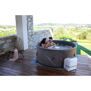 KOVE x MSpa MONO 6 Person Hot Tub | Rigid Drop-Stitch Plug & Play Spa with WiFi Control - Kove
