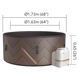 KOVE x MSpa MONO 6 Person Hot Tub | Rigid Drop-Stitch Plug & Play Spa with WiFi Control - Kove