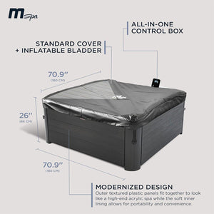 KOVE x MSpa OSLO 6 Person Hot Tub | WiFi Spa with Hydro Jets & LED Lighting - Kove