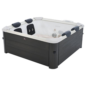 KOVE x MSpa OSLO 6 Person Hot Tub | WiFi Spa with Hydro Jets & LED Lighting - Kove