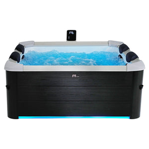 KOVE x MSpa OSLO 6 Person Hot Tub | WiFi Spa with Hydro Jets & LED Lighting - Kove