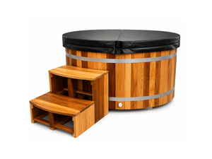 KOVE Oval Cedar Ice Bath – Reclined Cold Plunge