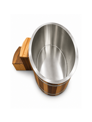 KOVE Oval Cedar Ice Bath – Reclined Cold Plunge